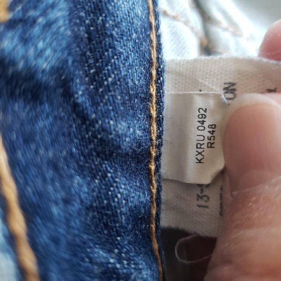 Y2K DKNY JEANS Sz 13 Short Court Dark Cotton Dark Wash 34x29 Denim Boot Cut Jean - Picture 6 of 14